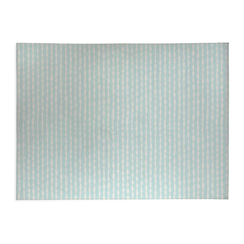 Tapis de cuisine antidérapant Play Way, Rectangle 5 pi x 7 pi, Bleu clair