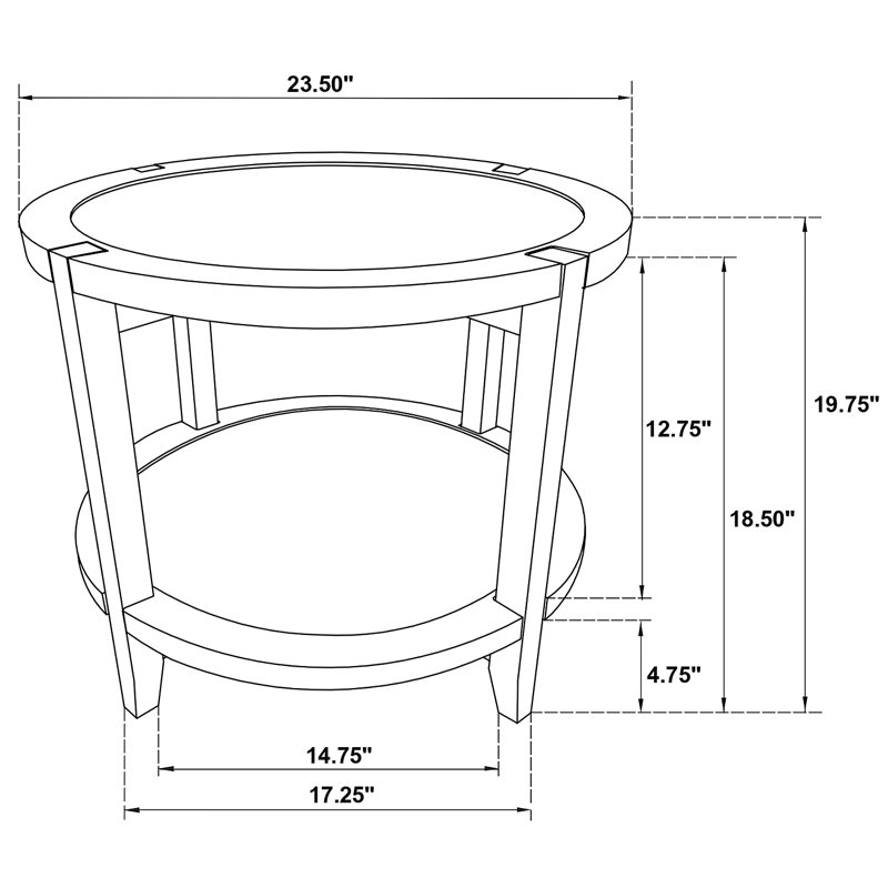 Table de bout Isbell