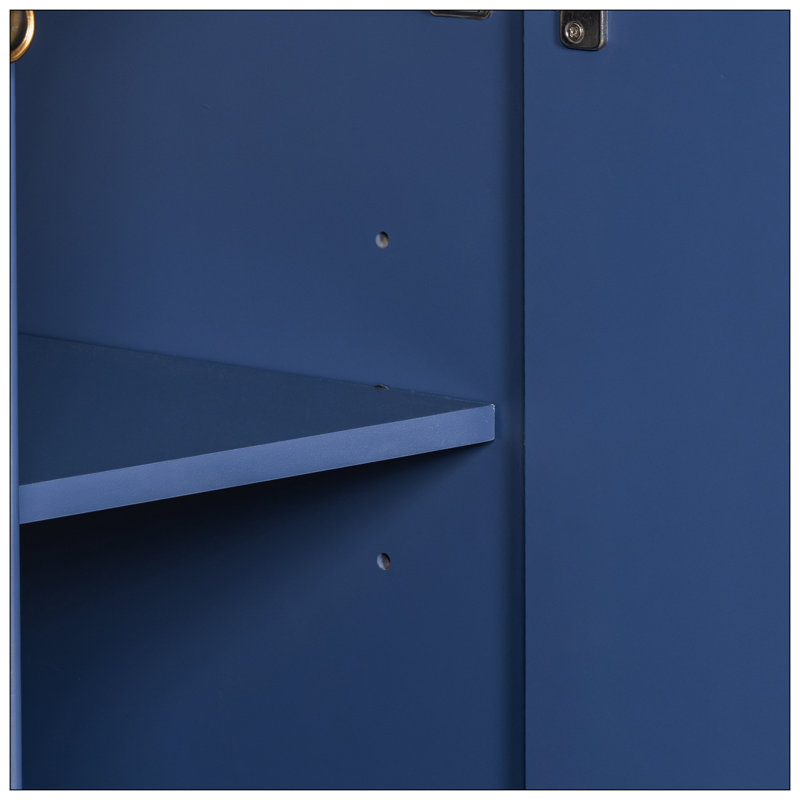 35.43'' Single Bathroom Vanity Base Only, Navy Blue