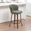 Tabouret de comptoir pivotant rembourré avec structure en bois Devaney-123161751