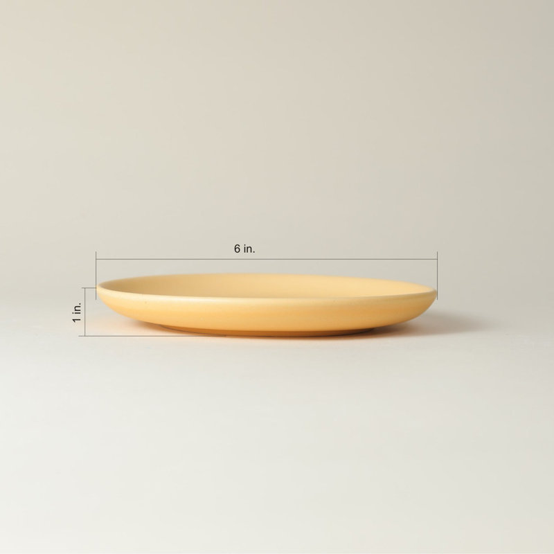 Assiette plate en grès (ensemble de 2) - petit, Orange