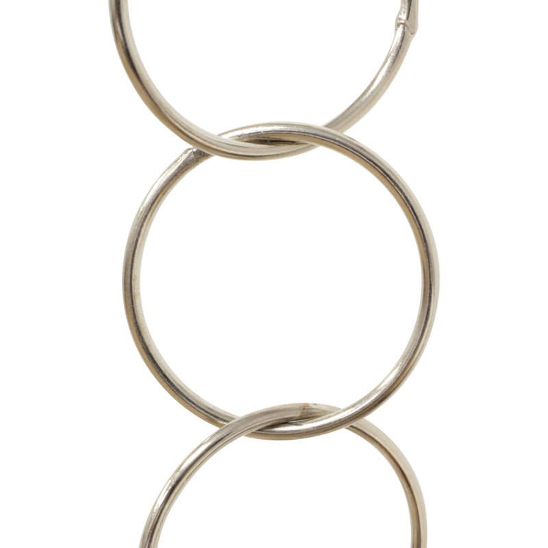 Chaîne ronde ronde en métal, Nickel satiné