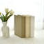 Boîtes décoratives en lin et bois Boho Modern
