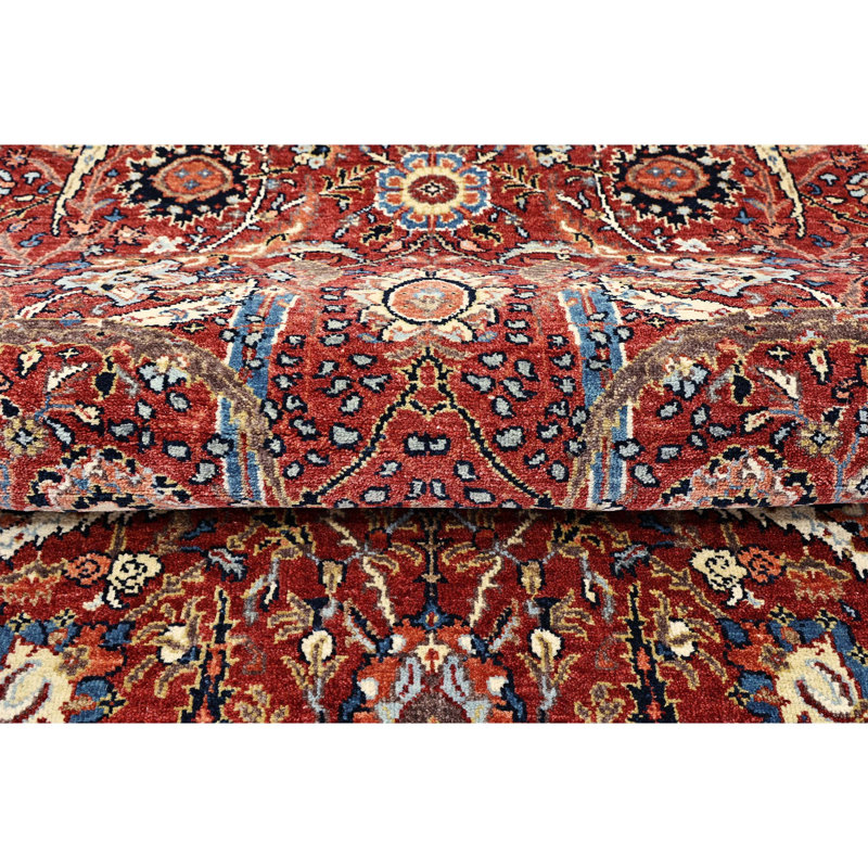 Hand Knotted Wool Oriental Area Rug, Rectangle 4' x 6'