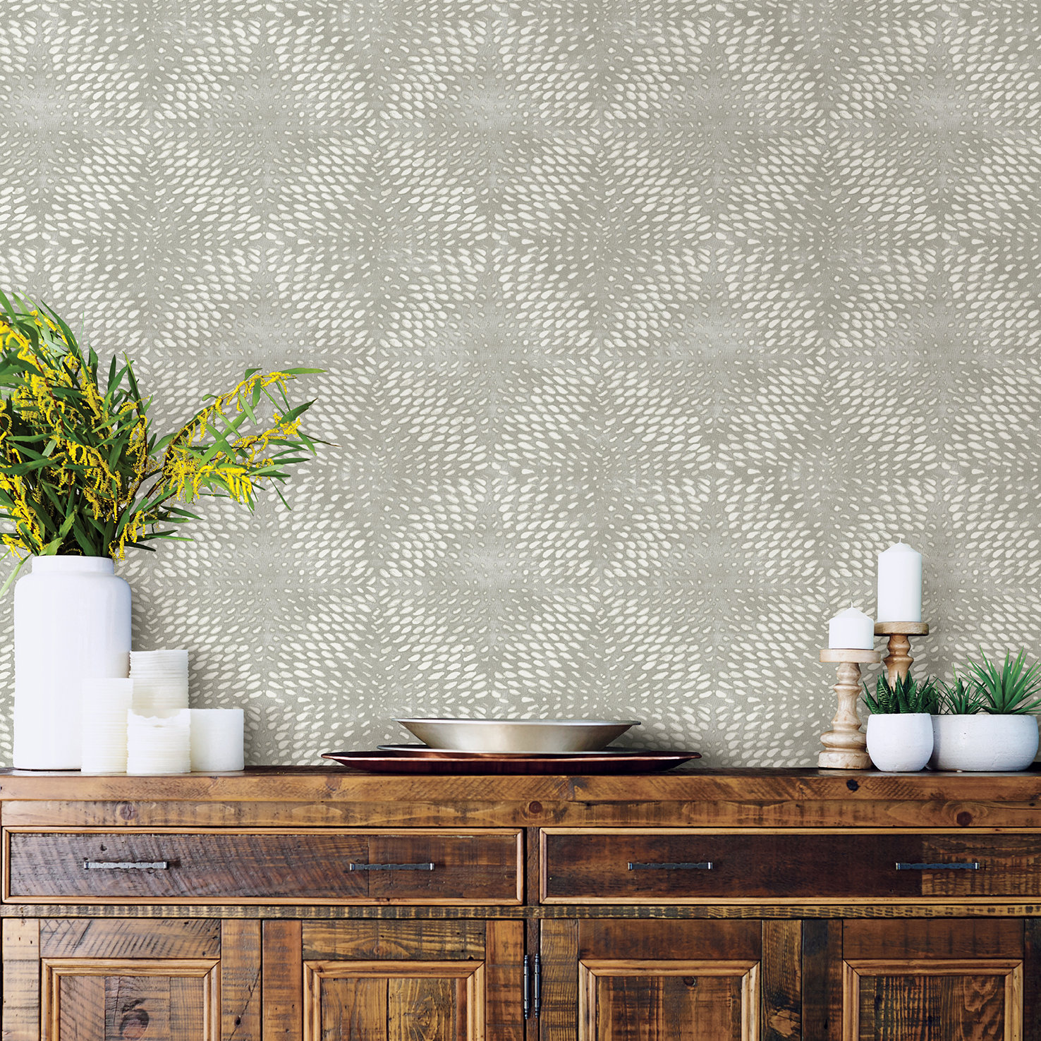 Bardwell Wallpaper Roll, Gray
