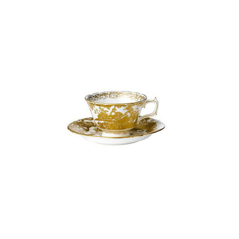 Aves Bone China Teacup, Gold