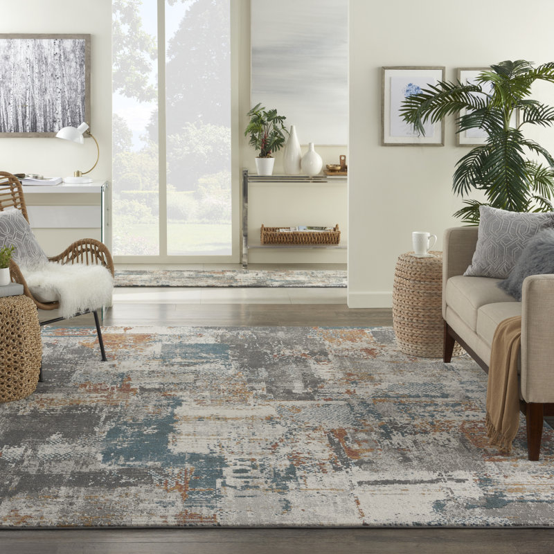 Abstract Indoor Rug, Rectangle 7'10" x 9'10"