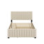 Lit plateforme double en velours avec lit gigogne-868153892