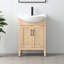 Ensemble de meuble-lavabo simple autoportant 24 po avec plateau en céramique Arlowene-999969609-1000181001