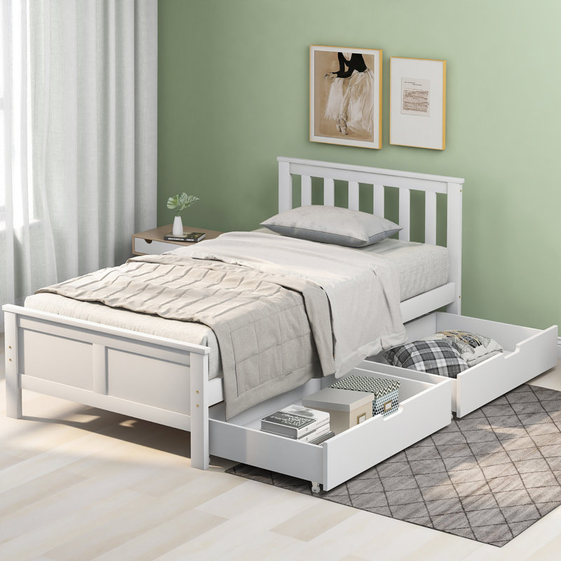 Storage Bed, Single (3'), White