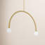 Lustre 2 lumières Rua en laiton naturel-847877370