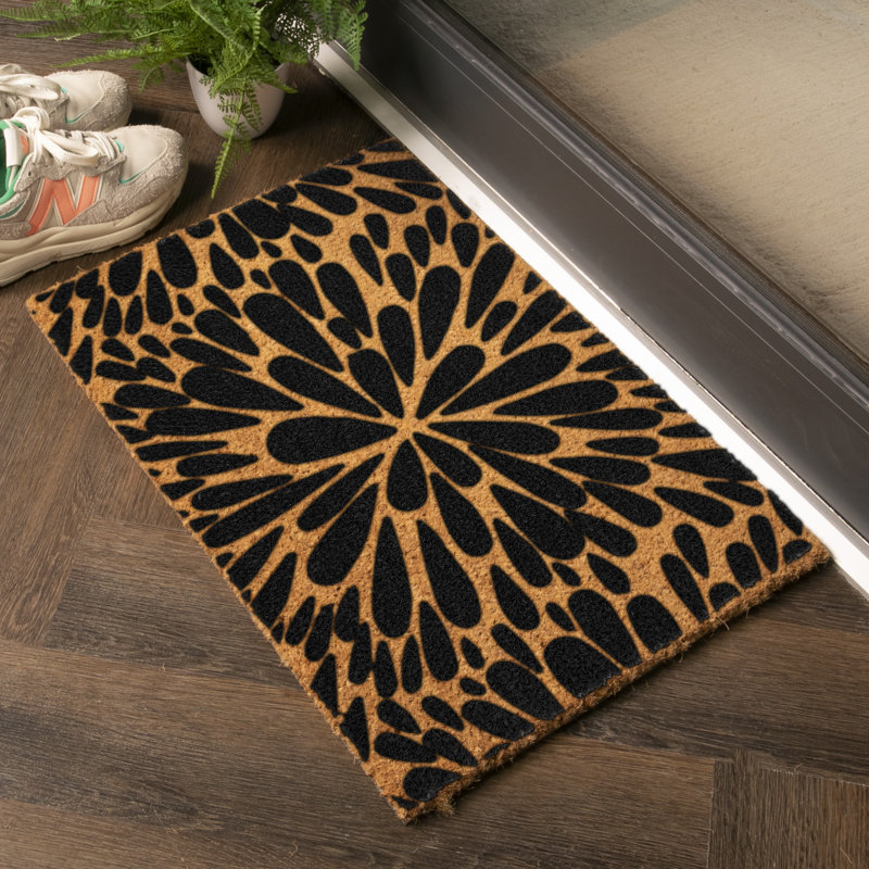 Pamphilos Area Rug, Black/Yellow