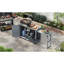 78.3" Outdoor Kitchen Island with Foldable Grill Table and Hidden Trash Cabinet-525234196