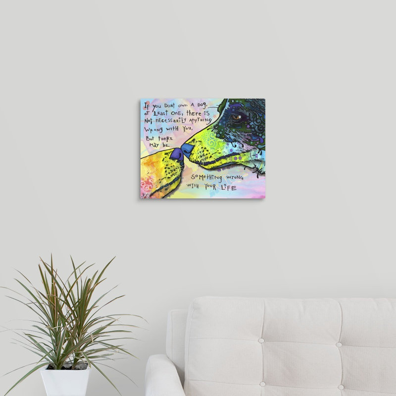«Of Life and Dog» par Dean Russo, reproduction rectangulaire, Toile, H 16 po x l 20 po x P 1,5 po