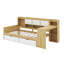 Lit de jour simple avec armoires et tiroirs-124640092
