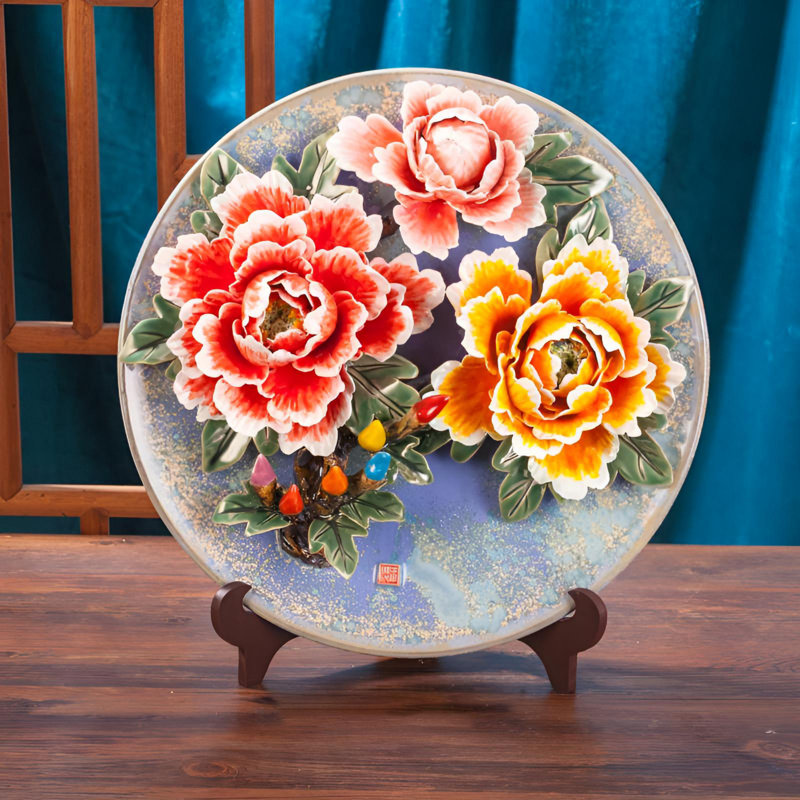 Décoration murale exquise en pivoine - Décoration traditionnelle moderne