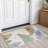 Unfaded Floral Indoor Outdoor High-Low Pile Area Rug in Cream / Green / Blue / Tan for Patios, Deck, Porch Or Entryway-115610918
