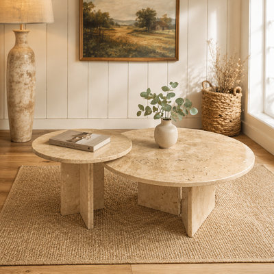 Ensemble de table basse, petite table, table de salon, pierre naturelle, marbre véritable, marbre véritable Glod