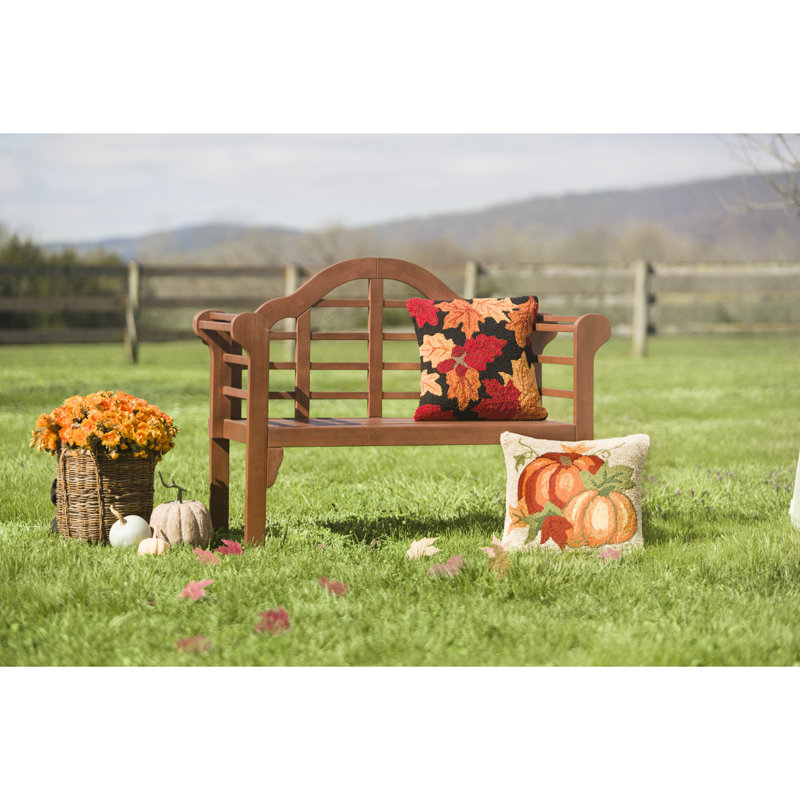 Eco-Friendly Lutyens Eucalyptus Wood Garden Bench in Natural Finish
