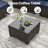 6 Person Outdoor Wicker Furniture Set with Fire Pit Table-1061767451