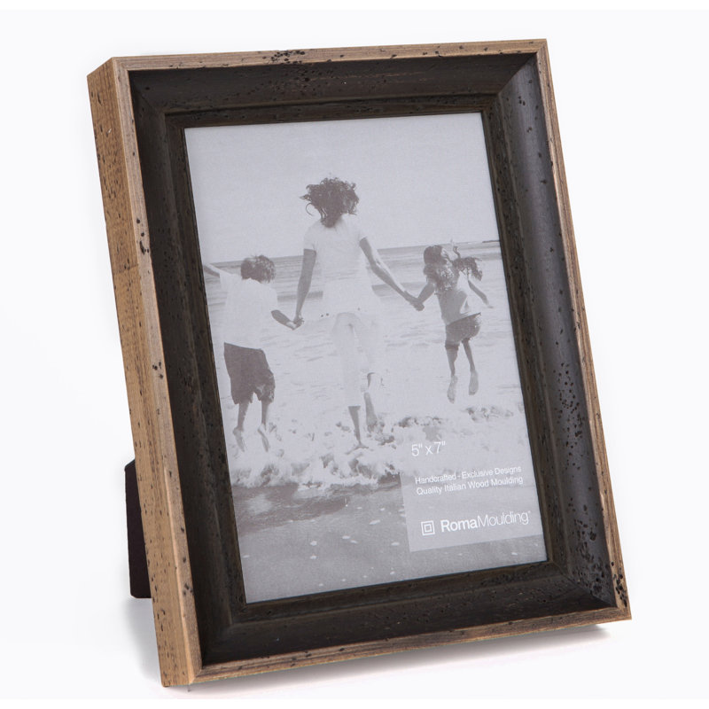 Garside Wood Embossed Picture Frame, 8" x 10", Rustic White