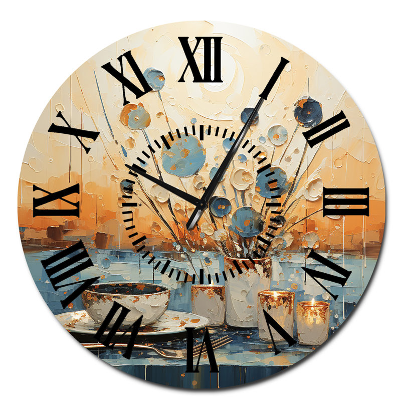 Horloge murale de cuisine Blue Blue, Surdimensionné
