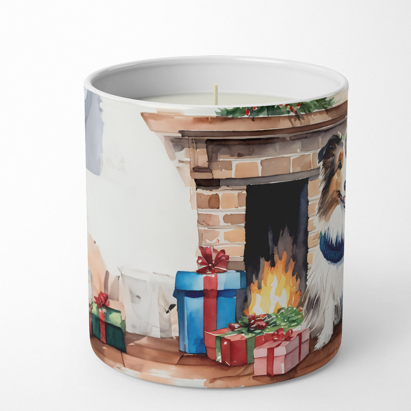 Christmas Tree Scented Tumbler Candle with Ceramic Holder