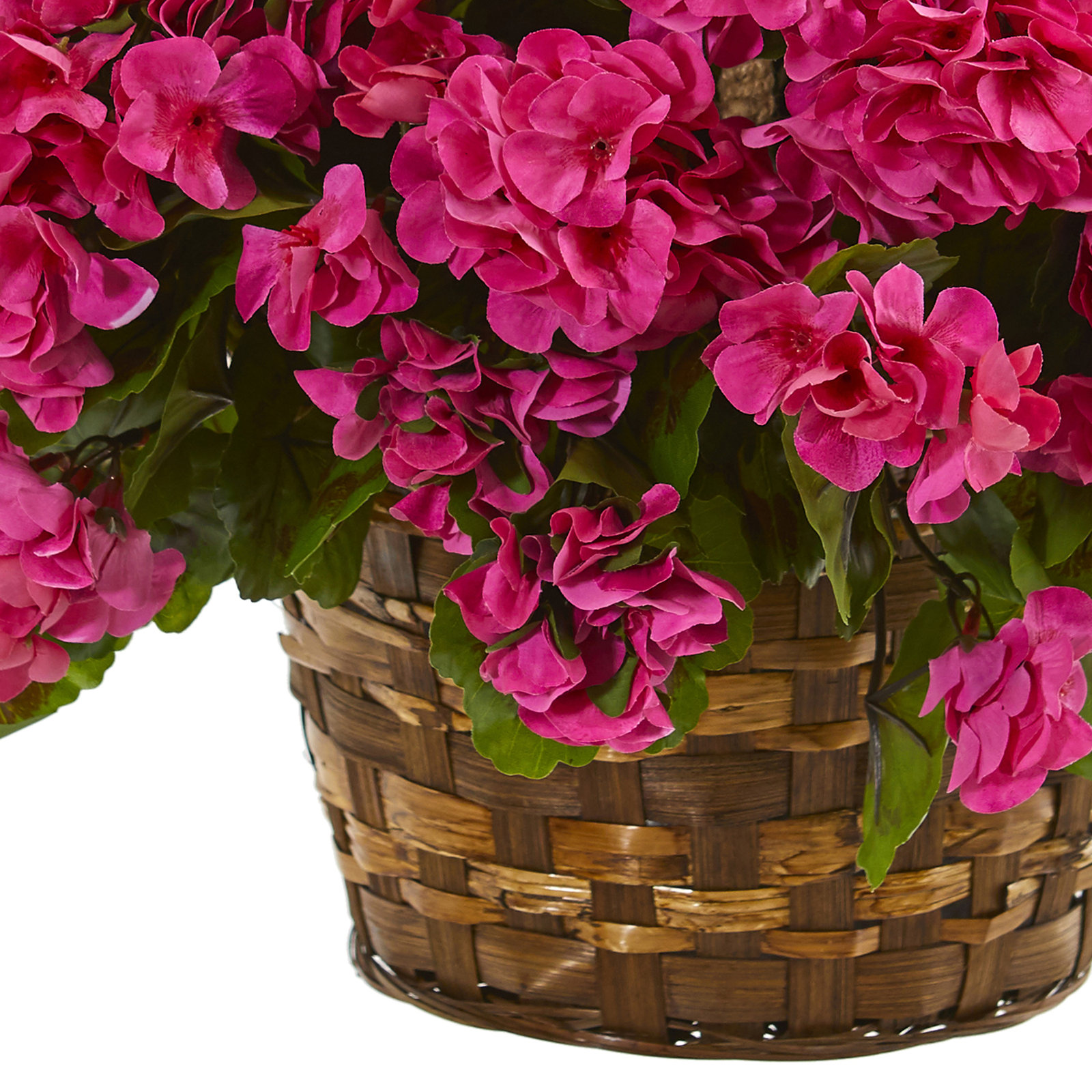 UV Resistant Geranium Hanging Basket, Beauty Pink