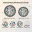 Panneau de vitrail à motif floral Colibri ， H 12 po-1535778225