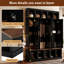 Armoire de rangement pour vestibule, unité polyvalente avec étagère à chaussures et casiers ouverts pour le couloir de la maison-1634829481