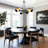 Desiderius 6 - Light Modern Wagon Wheel Black/Brass Chandelier