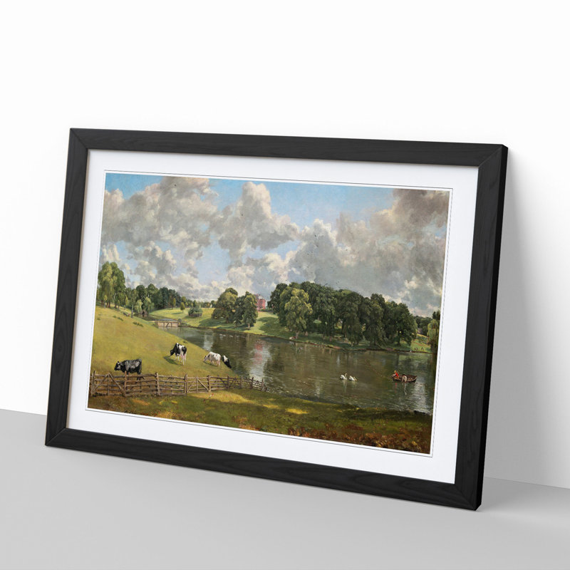 Wivenhoe Park in Essex by John Constable - Picture Frame Painting, Black Framed, 48cm H x 65cm W x 2cm D