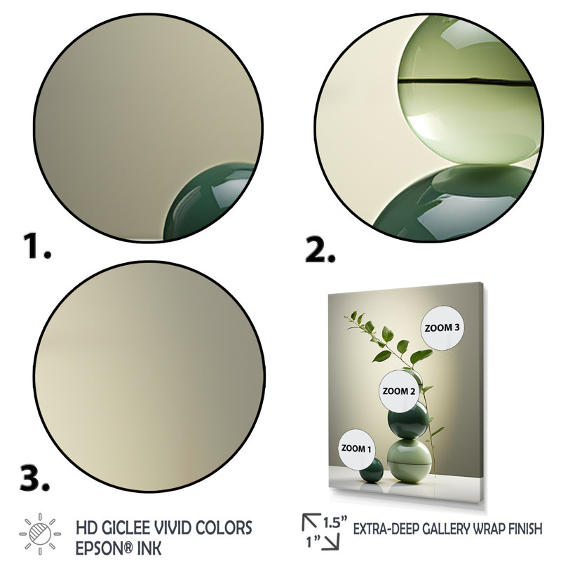 Pierre spirituelle verte zen 1 - Art mural en pierre spirituelle, H 60 po x l 28 po x P 1,5 po, Cadre flottant doré