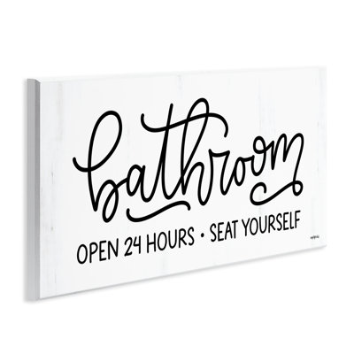  Bathroom Seat Yourself Wall Plaque Art by Imperfect Dust