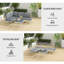 Outsunny 3 Piece Garden Furniture Set with 5-Level Adjustable Lounger, Grey