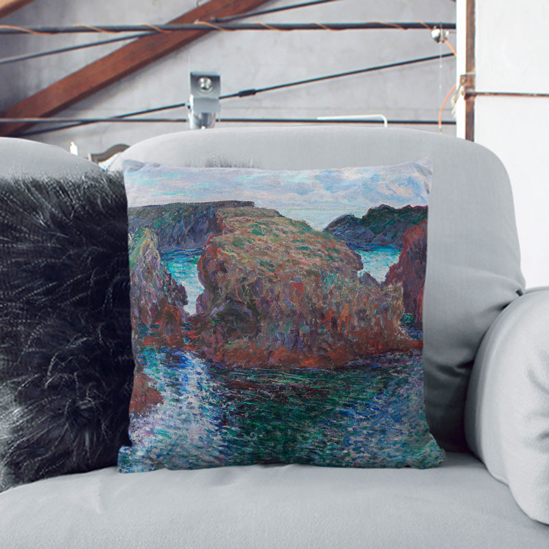 Rocks at Port-Goulphar Scatter Cushion, White, 55cm H x 55cm W x 20cm D