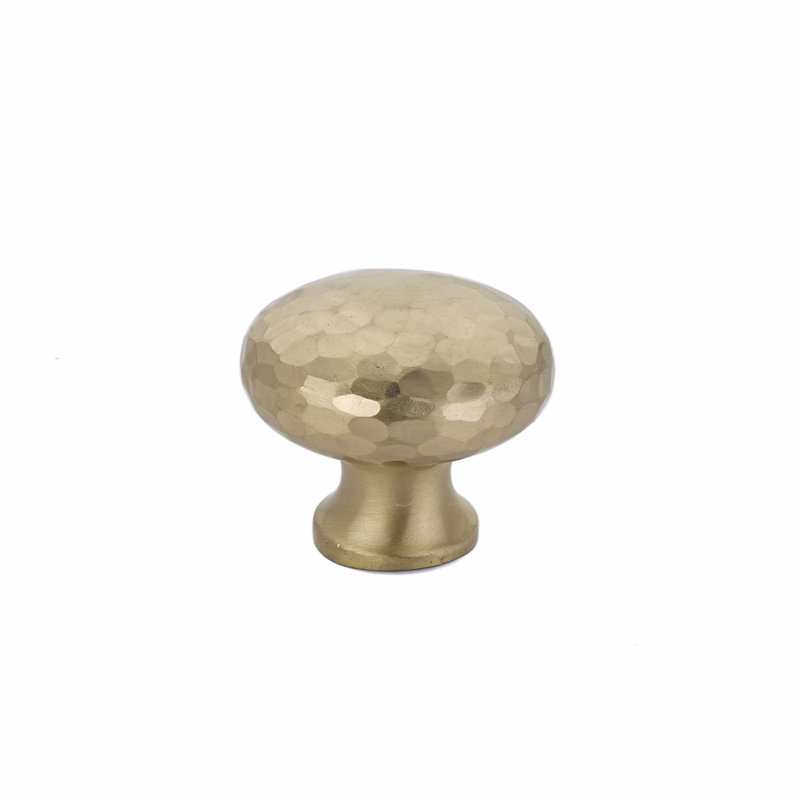 Emtek Round Dimpled Cabinet Knob 1-3/4", 1.75'', Satin Brass