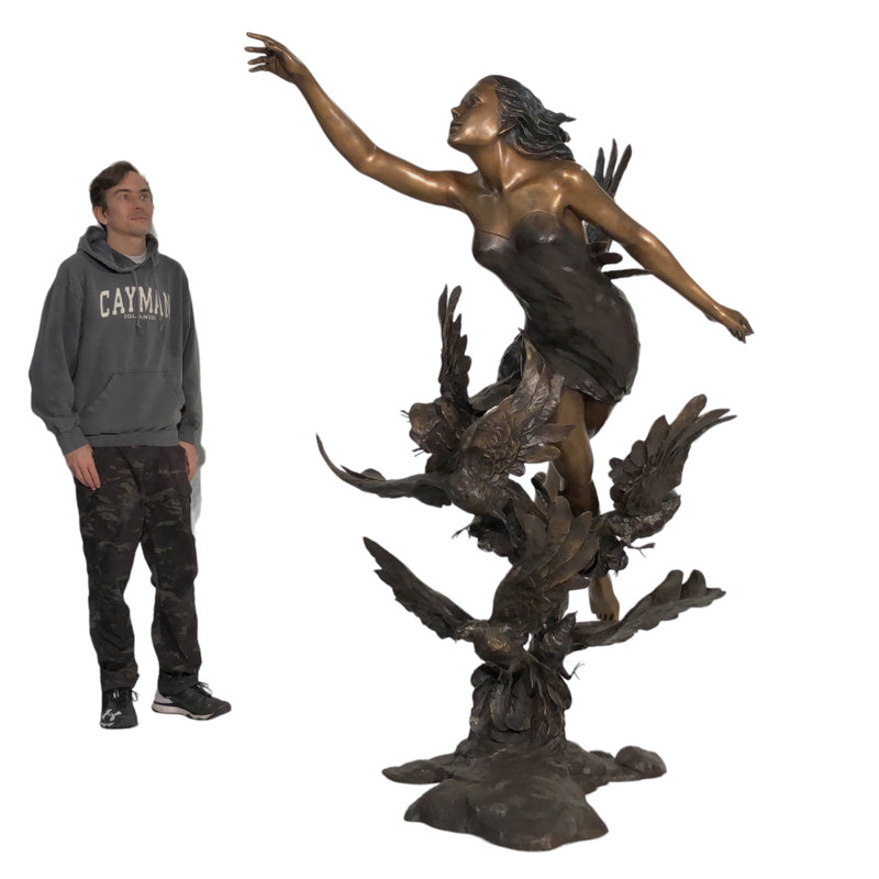 Bird Dove Copper Bronze Garden Statue