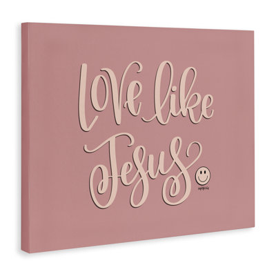 «Pink Love Like Jesus», art mural sur toile par l'imperfect Dust