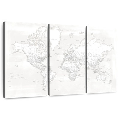 Aliaz Detailed World Map Maeli White I