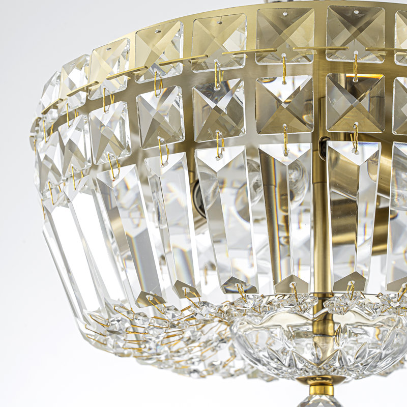 Plafonnier encastré en cristal 3 lumières Boatner
