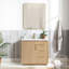 Ensemble de meuble-lavabo simple 36 po avec plateau en pierre et miroir Cloverfield-93496125-93496126