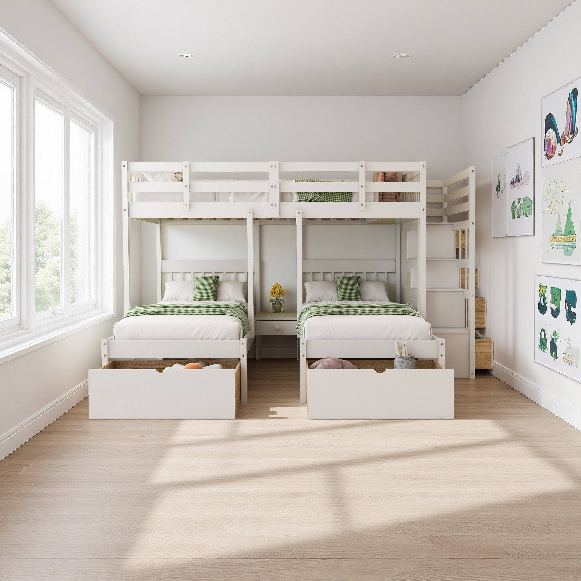Harriet Bee Full Over Twin & Twin Bunk Bed - Wayfair Canada