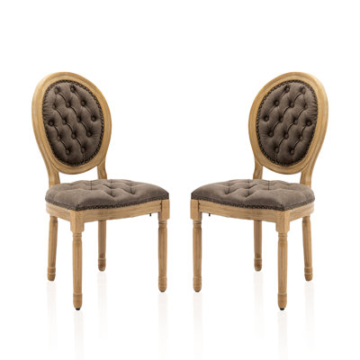 Chaise de salle à manger style français avec dossier rond
