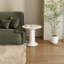 58 cm Cream White Round Side Table