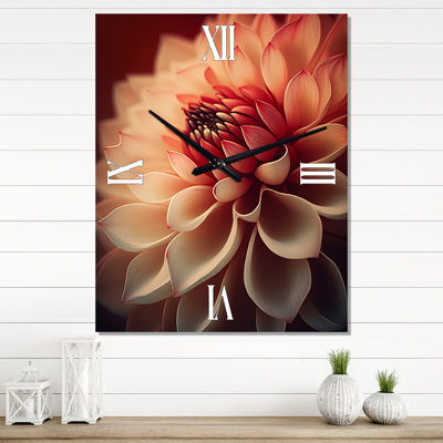 Dahlia Flower V - Floral Dahlia Wall Clocks