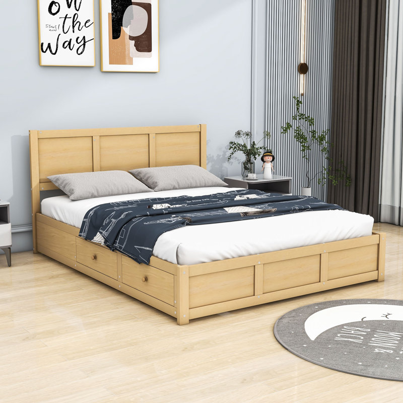 Lit plateforme avec rangement Bloomie, Grand