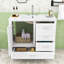 Élégant meuble-lavabo de salle de bain - Rangement spacieux, lavabo lisse et portes à fermeture douce-283815154