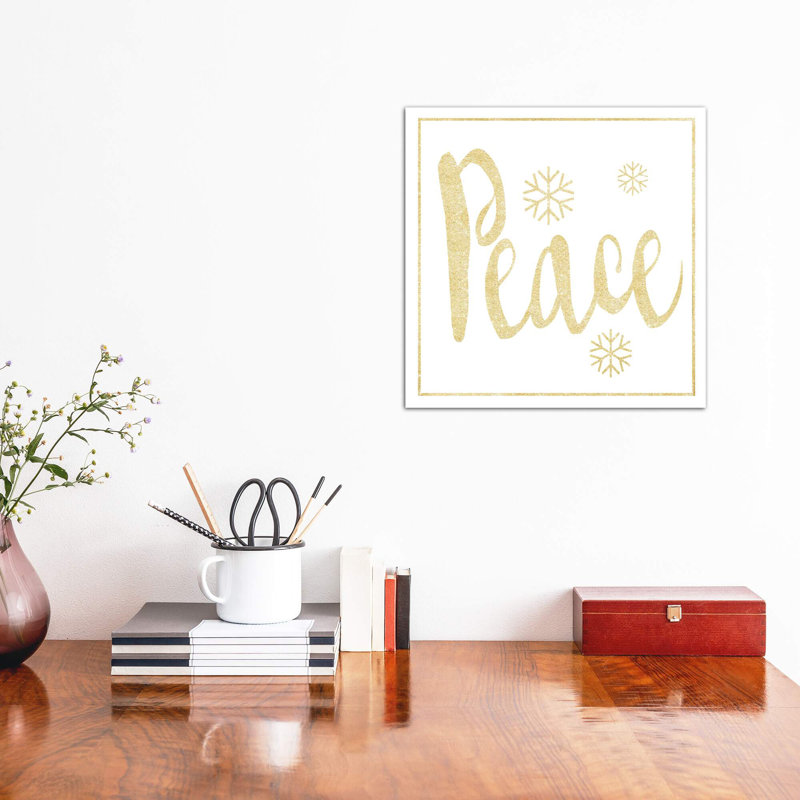 Golden Peace I - Wrapped Canvas Print, 45.72 cm H x 45.72 cm W x 1.91 cm D
