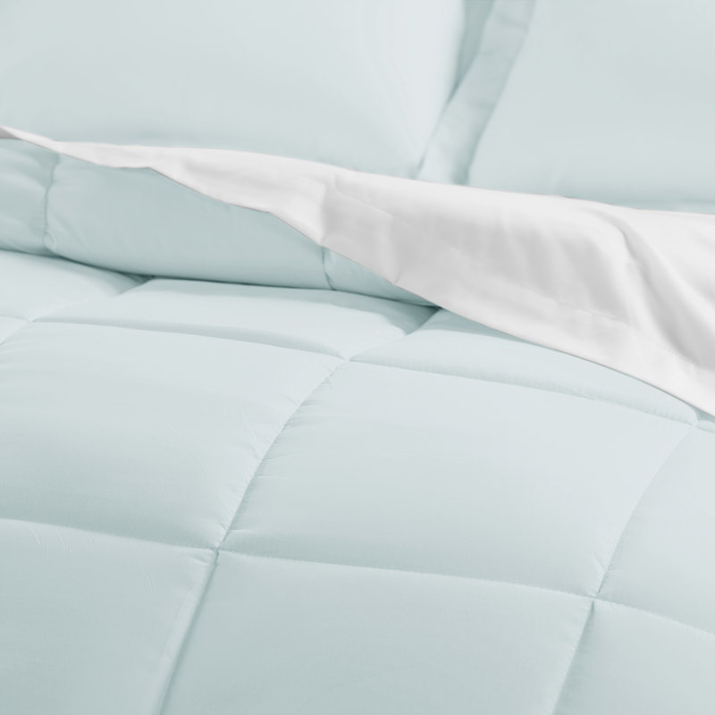Aqua Blue Full Size Microfiber Bed in a Bag Set